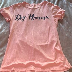 peach dog momma t-shirt